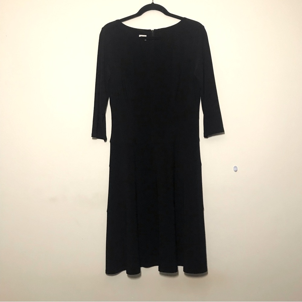 10 Anne Klein black midi dress chic business L